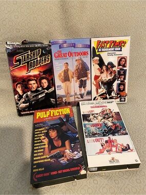 Lot of 5 VHS Tapes Starship, Great Outdoors, Pulp Fiction, Fast Times, Thunder
